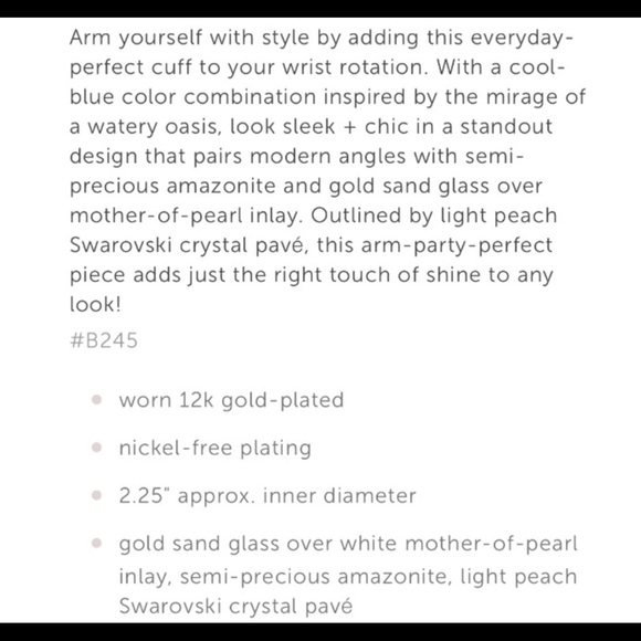 New Chloe + Isabel Sand + Sky Open Cuff Bracelet - Picture 6 of 10